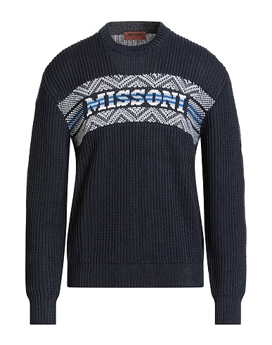 MISSONI Pullover Marineblau 95% Hanf, 4% Baumwolle, 1% Elastan