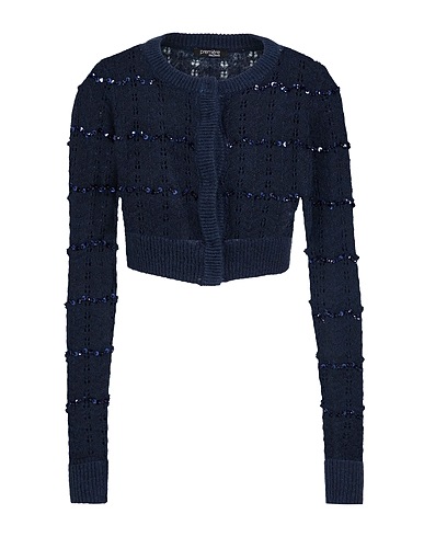 FRACOMINA Cardigan PREMIÈRE Midnight blue 53% Acrylic, 24% Polyamide, 15% Wool, 8% Mohair wool