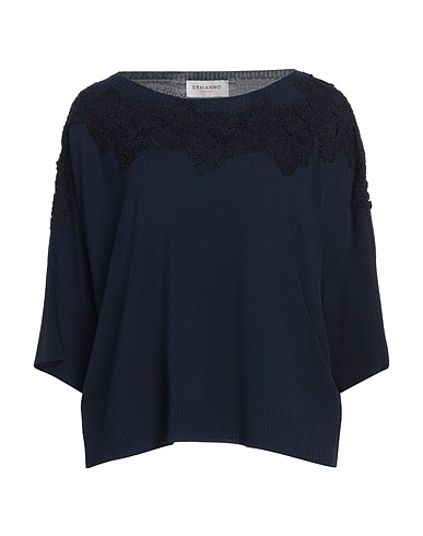 ERMANNO FIRENZE Jumper Midnight blue 65% Viscose, 35% Polyamide
