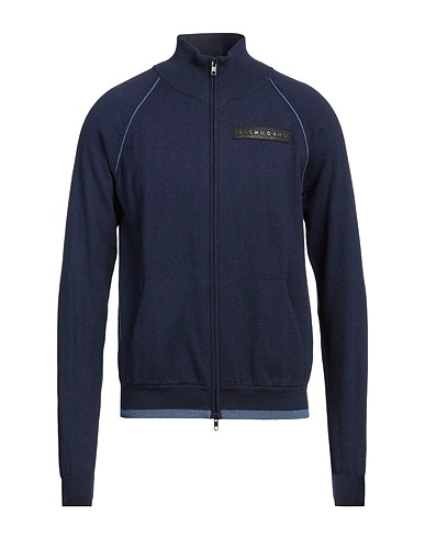 RICHMOND X Cardigan Slate blue 95% Cotton, 5% Cashmere