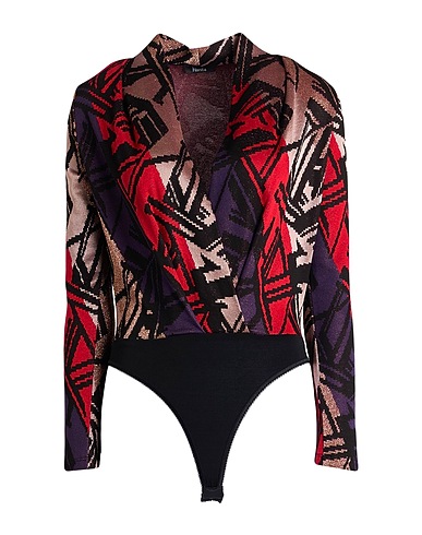 HANITA TOPWEAR Black 71% Polyester, 25% Viscose, 3% Nylon, 1% Elastane