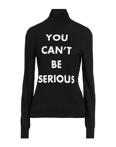 MOSCHINO Polo neck COUTURE Black 100% Virgin Wool