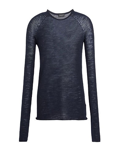 ROBERTO COLLINA Pullover Bleu nuit 100% Laine mérinos
