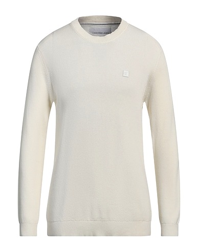 CALVIN KLEIN JEANS Pullover Elfenbein 100% Organische Baumwolle