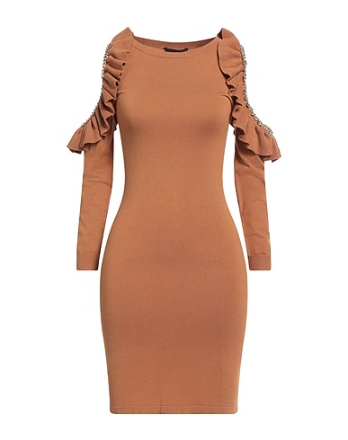 CRISTINAEFFE Sheath dress Camel 72% Viscose, 28% Nylon