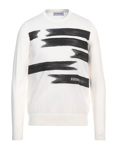 BIKKEMBERGS Jumper Cream 50% Acrylic, 50% Wool