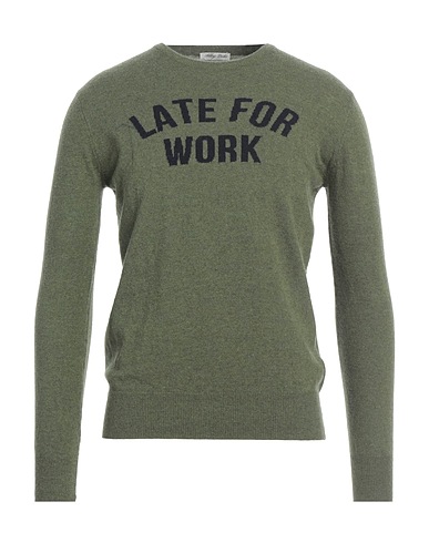 ALLEY DOCKS 963 Pullover Verde militare 80% Lana, 20% Poliammide