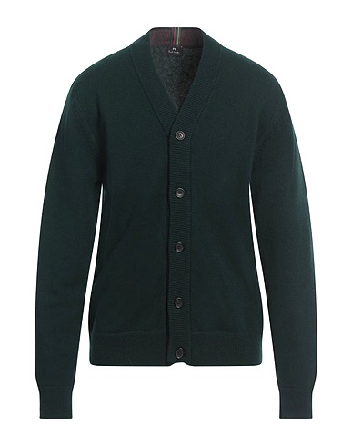 PS PAUL SMITH Cardigan Dark green 100% Merino Wool