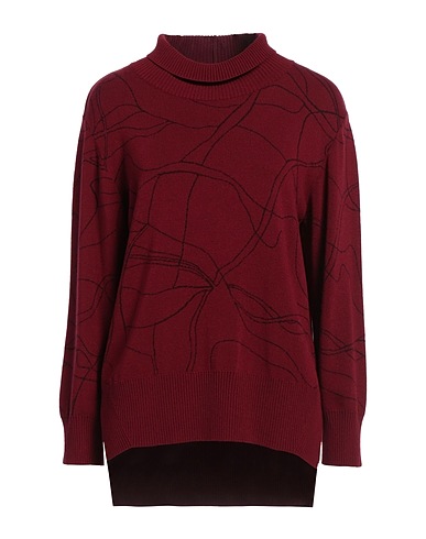ÉCLÀ Polo neck Burgundy 68% Viscose, 29% Polyamide, 3% Polyester