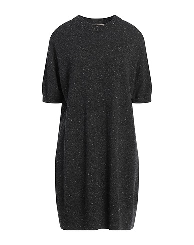 VANESSA BRUNO Short dress Charcoal 100% Merino Wool