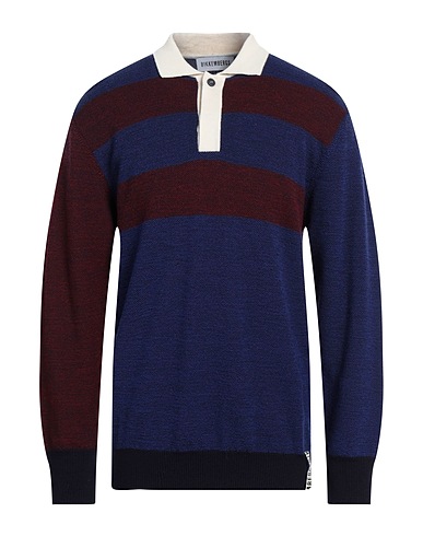 BIKKEMBERGS Jumper Navy blue 80% Wool, 20% Acrylic