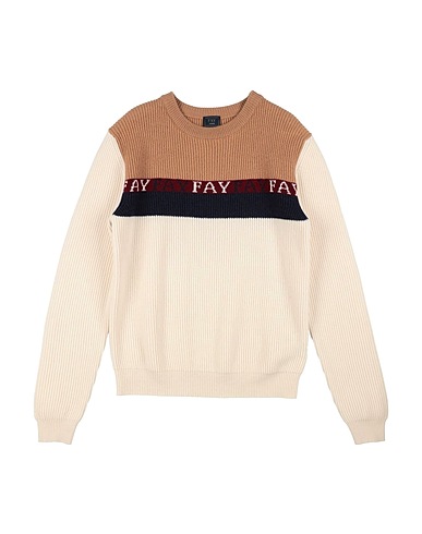 FAY Pullover Panna 90% Lana, 10% Cachemire