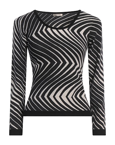 ANGELO MARANI Jumper Black 37% Merino Wool, 30% Cashmere, 28% Silk, 5% Polyester