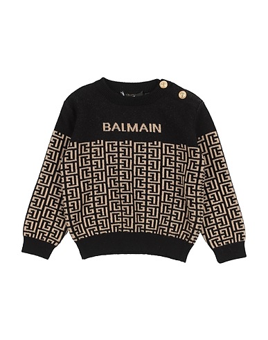 BALMAIN Jumper Black 85% Cotton, 15% Cashmere, Viscose, Polyamide, Metallic fiber