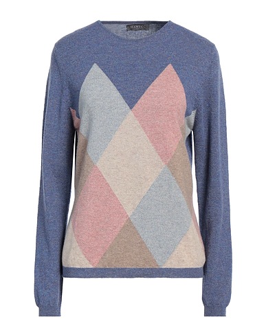 HAWICO Maglia in Cachemire Blu 100% Cachemire