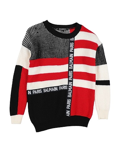 BALMAIN Jumper Red 100% Virgin Wool