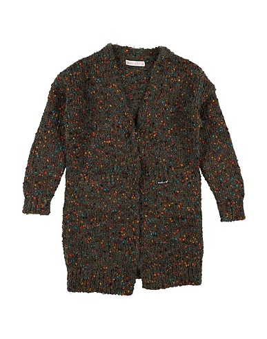 ALICE PI. Cardigan Military green 72% Polyester, 19% Acrylic, 9% Wool
