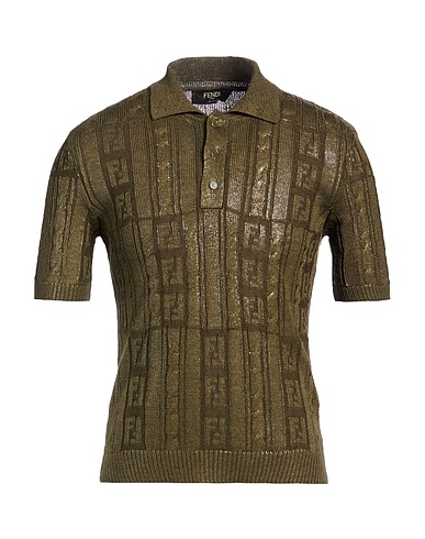 FENDI Sweater Military green 46% Polyurethane, 43% Wool, 11% Polyester