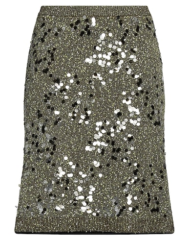 GUCCI Midi skirt Military green 51% Viscose, 30% Polyamide, 18% Wool, 1% Elastane