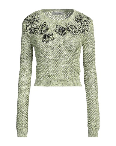 VALENTINO GARAVANI Jumper Light green 91% Cotton, 7% Viscose, 2% Polyester