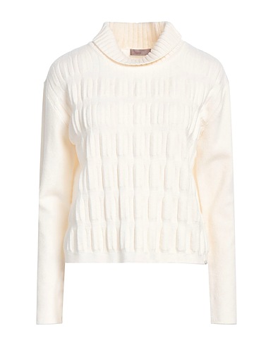 HERNO Polo neck Cream 90% Wool, 9% Polyamide, 1% Elastane