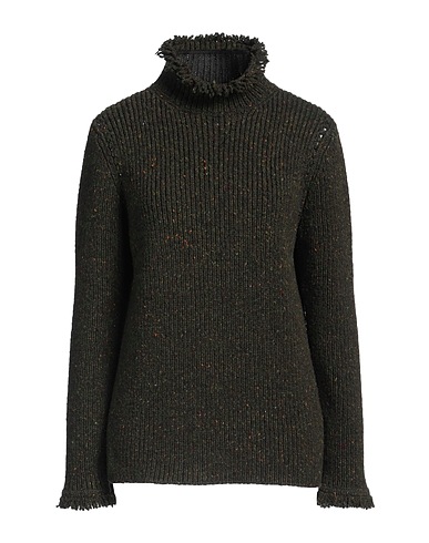 BURBERRY Polo neck Military green 100% Wool