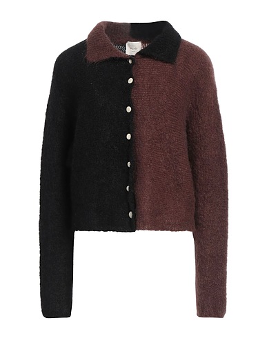 ALYSI Cardigan Chocolate brown 53% Mohair wool, 45% Polyamide, 2% Elastane