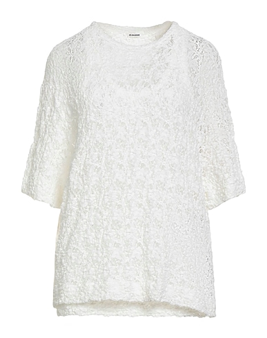 JIL SANDER Pullover Weiß 66% Baumwolle, 32% Polyamid, 2% Elastan