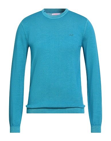 SUN 68 Jumper Turquoise 100% Merino Wool