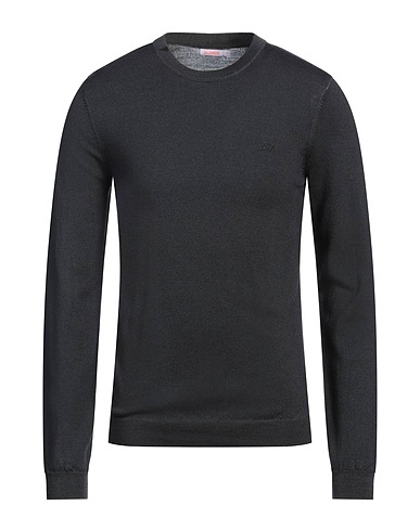 SUN 68 Sweater Charcoal 100% Merino Wool