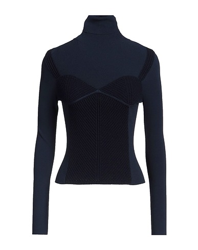 VALENTINO GARAVANI Polo neck Midnight blue 100% Virgin Wool, Viscose, Polyester