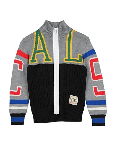 N°21 Strickjacke Grau 50% Acryl, 50% Wolle