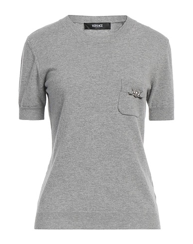 VERSACE Pullover Grigio 70% Lana Vergine, 30% Cachemire