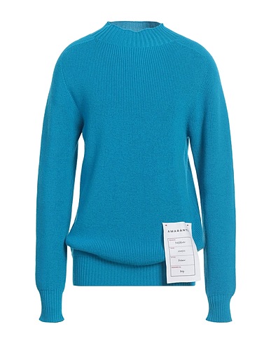 AMARANTO Turtleneck Turquoise 100% Wool