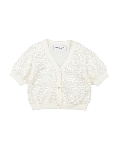 TRUSSARDI JUNIOR カーディガン オフホワイト コットン 100%