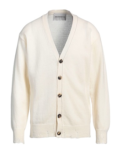 AMARANTO Cardigan Ivory 90% Wool, 10% Cashmere