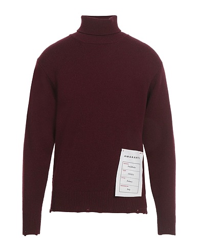AMARANTO Turtleneck Burgundy 90% Wool, 10% Cashmere