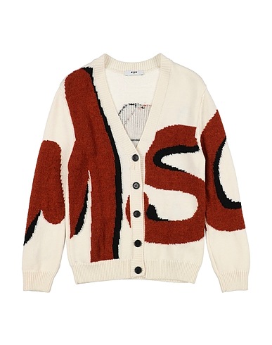 MSGM Cardigan Avorio 50% Acrilico, 50% Lana