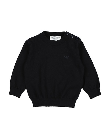 EMPORIO ARMANI Jumper Navy blue 70% Cotton, 30% Virgin Wool