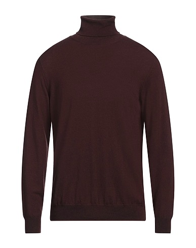 MASQ Polo neck Chocolate brown 70% Merino Wool, 30% Cashmere