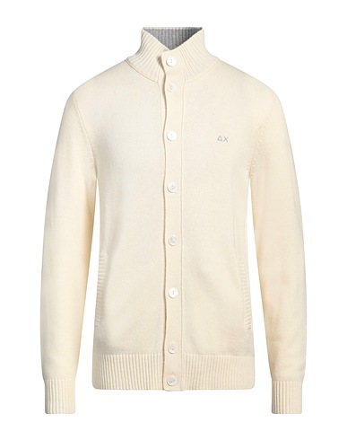 SUN 68 Cardigan Ivory 50% Merino Wool, 35% Viscose, 10% Polyamide, 5% Cashmere