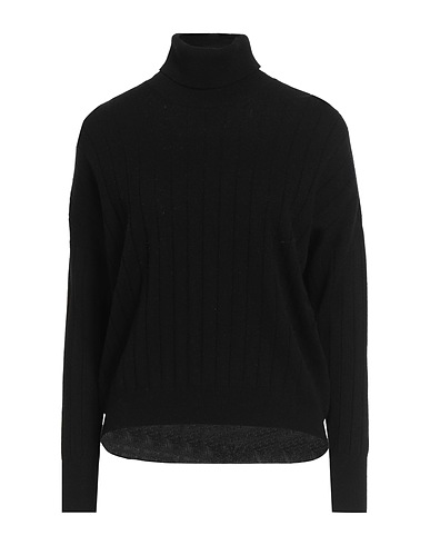GRAN SASSO Polo neck Black 70% Virgin Wool, 20% Viscose, 10% Cashmere