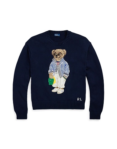 POLO RALPH LAUREN Sweater POLO BEAR COTTON CREWNECK SWEATER
 Midnight blue 100% Cotton