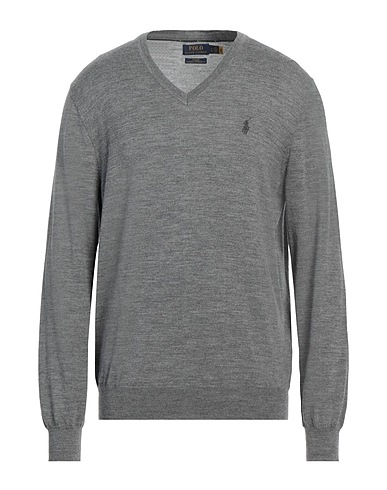 POLO RALPH LAUREN Jumper Grey 100% Merino Wool