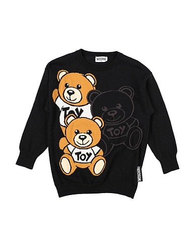 MOSCHINO KID Jumper Black 85% Cotton, 15% Wool