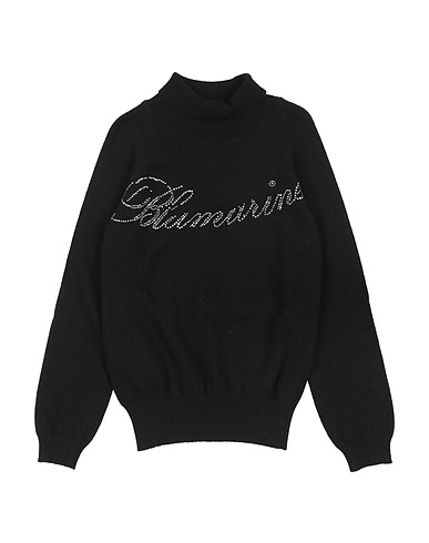 MISS BLUMARINE Polo neck Black 47% Wool, 30% Viscose, 15% Polyamide, 8% Cashmere