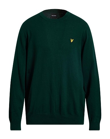 LYLE & SCOTT Jumper VINTAGE Dark green 70% Cotton, 30% Merino Wool
