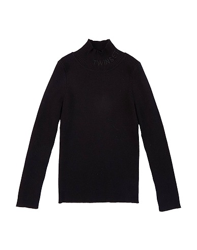 TWINSET Polo neck Black 40% Viscose, 38% Polyester, 22% Polyamide