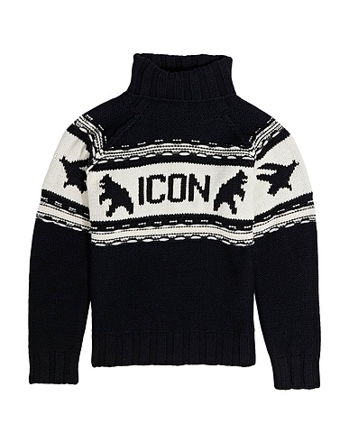 DSQUARED2 Turtleneck ICON Black 50% Acrylic, 50% Virgin Wool