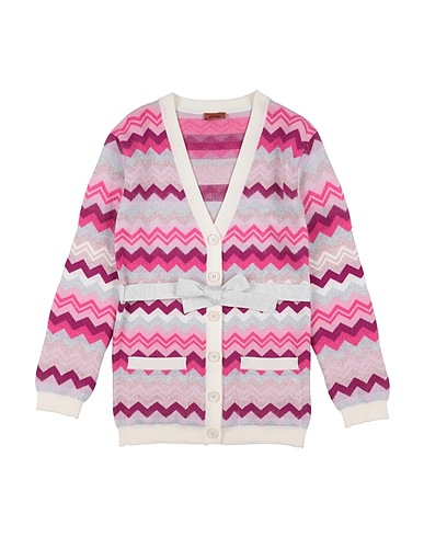 MISSONI KIDS Cardigan Magenta 43% Wool, 24% Viscose, 16% Polyamide, 13% Mohair wool, 4% Metallic fiber